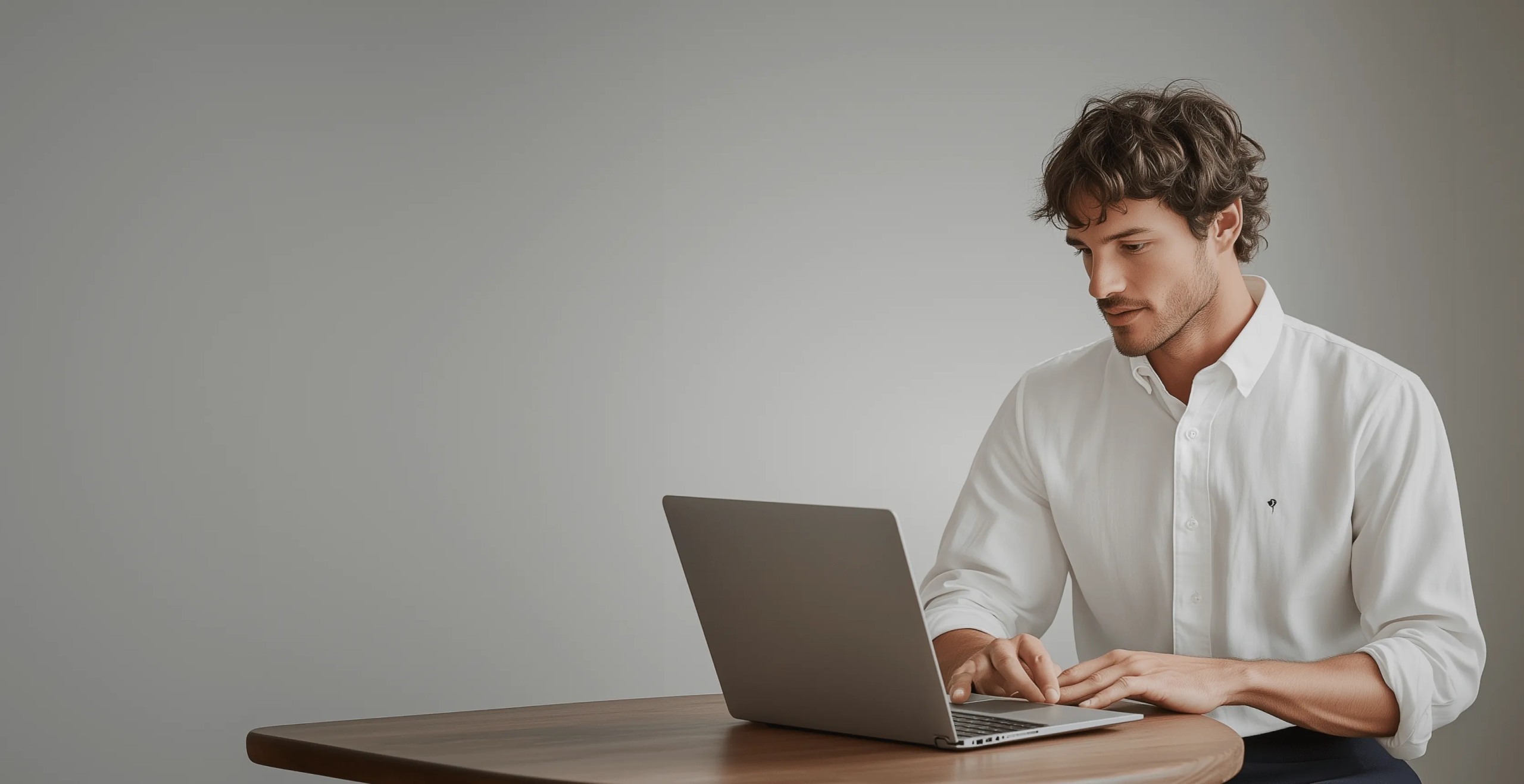 Student preparing on a laptop